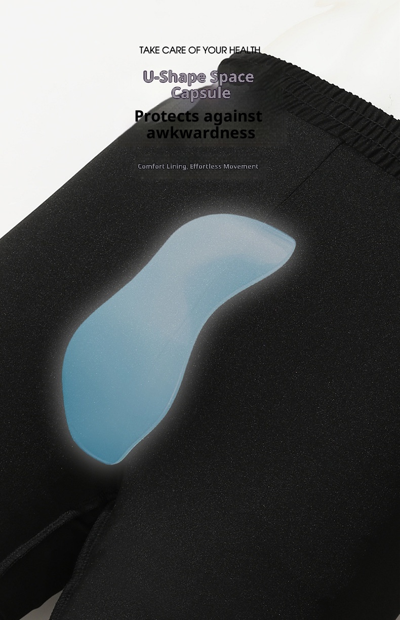 001 001 Herren Doppellagige Badehose, schnelltrocknend, Anti-Peinlichkeits-Badehose, Strandshorts, Badebekleidung für heiße Quellen, Set_voghion.com