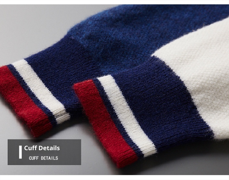 Ragazzo Ragazzo Autunno Inverno Cardigan in lana di medio spessore con scollo a V da uomo Color-Block Sho Maglione a maniche lunghe Giacca casual ampia Base_voghion.com