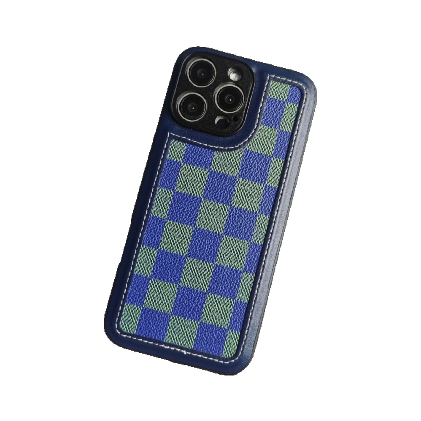 Étui de téléphone TechGlobe anti-chute, protection intégrale, compatible avec iPhone 16, motif à carreaux, vente en gros directement du fabricant_voghion.com