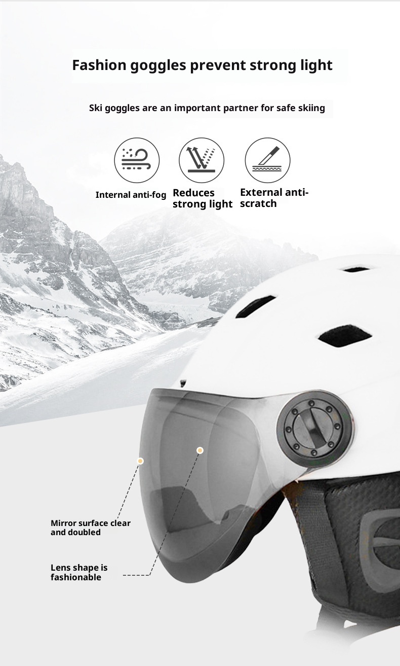 001 MOON Einteiliger Schutzhelm für Outdoor-Skibekleidung, Unisex, Profi-Skihelm_voghion.com
