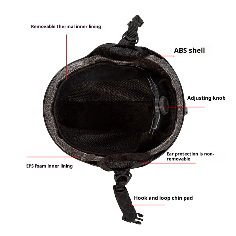 001 Professioneller Jugend-Longboard-Einzel- und Doppelboard-Helm für Erwachsene, Ski-Outdoor-Sportarten, Gehörschutz, warmer Helm_voghion.com