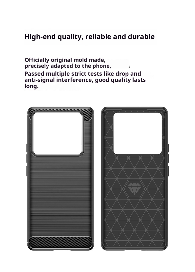 TechGlobe Schutzhülle, geeignet für Transsion Note40 und Infinix Note40Pro+ 5G, gebürstetes, stoßfestes Softcase_voghion.com