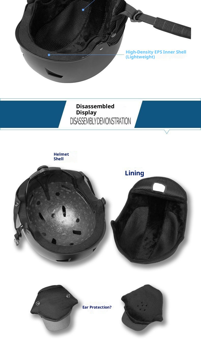 001 Verstellbarer Skihelm für Erwachsene, geeignet für Damen und Herren, warm, stoßfest, mit Sicherheitsschutz_voghion.com