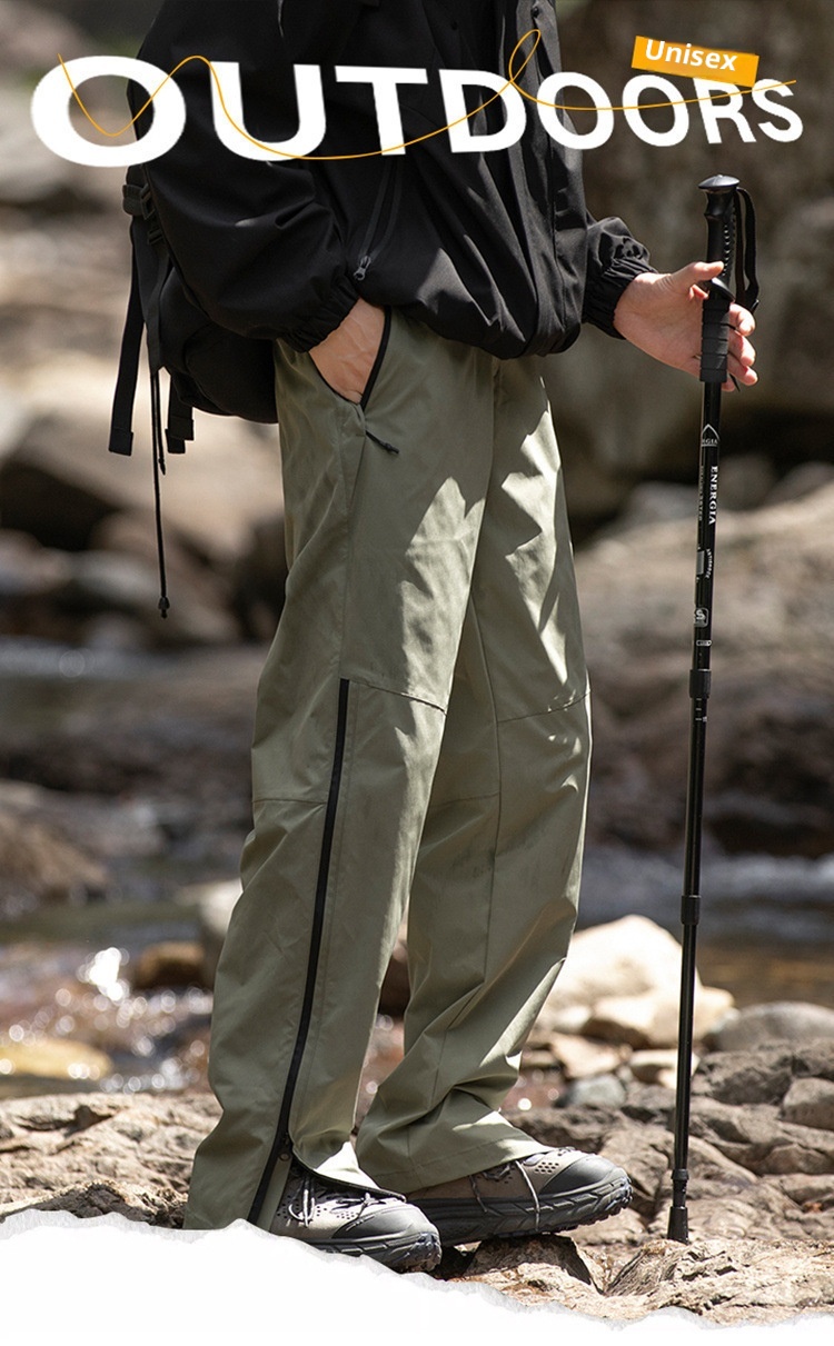 001 Spring And Autumn Outdoor Waterproof Hiking Men, Functional Zipper Straight Leg Cargo Casual Pants For Men_voghion.com