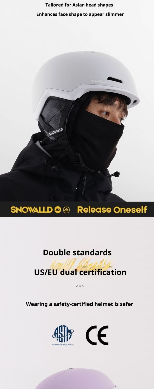 001 New Ski For Men Women, Adult Snow Helmet With Safety Certification, Anti-Collision And Anti-Fall Cap, Professional_voghion.com