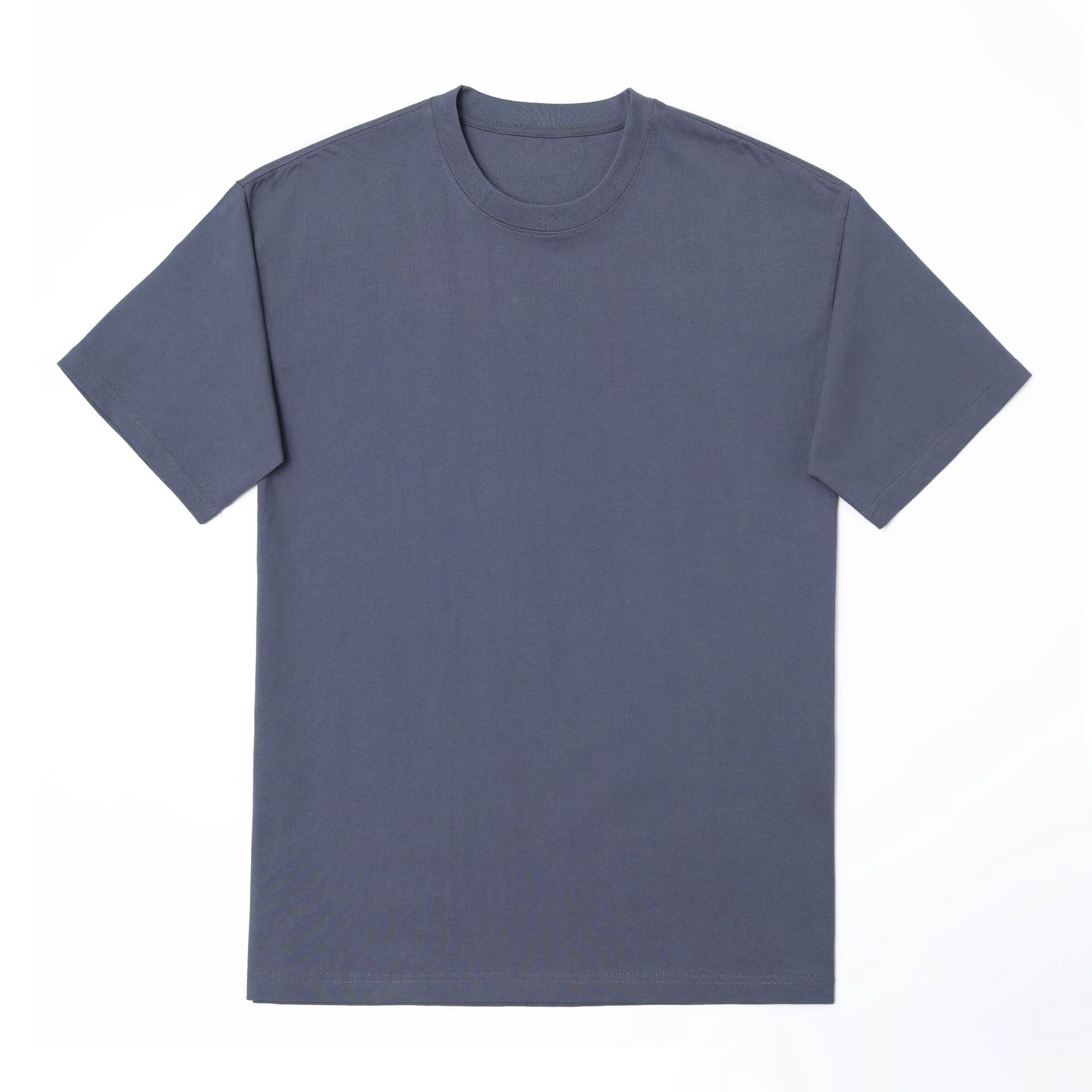 Vintage-T-Shirt für Herren, 260 g schweres, doppelt gewebtes Kurzarm-Shirt aus reiner Baumwolle, trendige Marke, lockerer Schnitt in Erdtönen_voghion.com