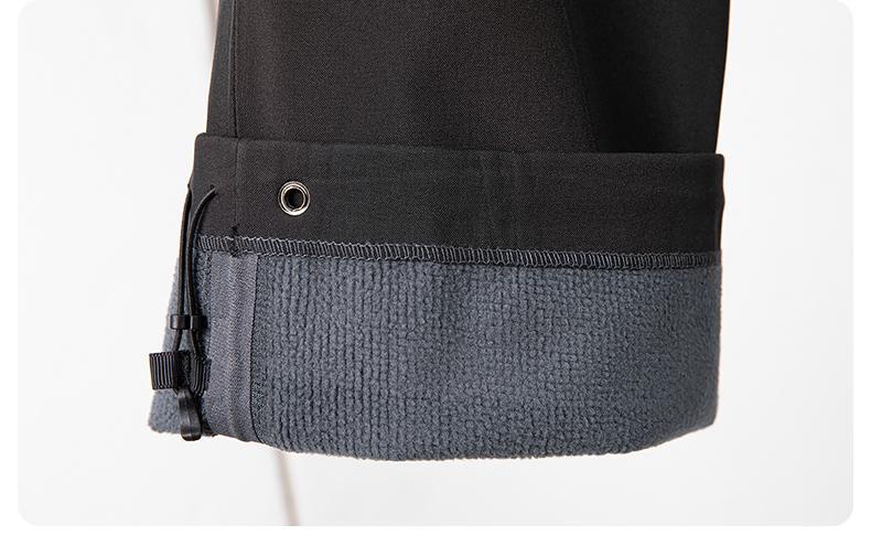 001 Outdoor Sports Zimowe wiatroszczelne, wodoodporne, laminowane, ciepłe, miękkie spodnie trekkingowe z polaru_voghion.com