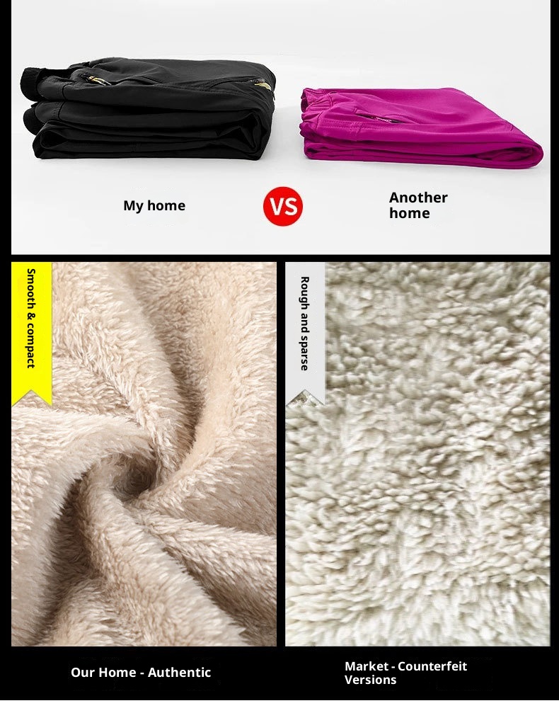 001 Outdoor Softshell For Men Women, Autumn And Winter Fleece-Lined Thickened Detachable Liner Warm Hiking Pants_voghion.com