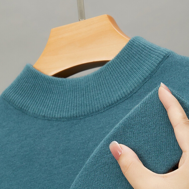 boy Cross-Border Foreign Trade Live Semi-High Collar Long Sleeve Knitted Sweater Men's Autumn Winter New Solid Color Warm_voghion.com