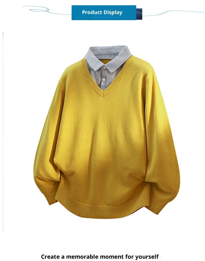 ragazzo Ragazzo Ragazzo Commercio Estero Transfrontaliero Dropshipping Trdy Nuovo 2025 Autunno Camicia Colletto Due Pezzi Maglione Pullover Per_voghion.com