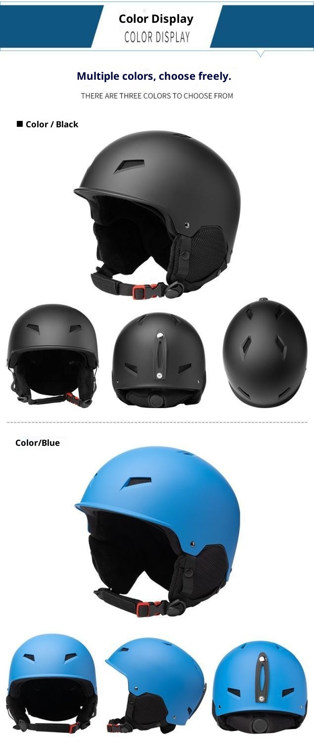 001 Verstellbarer Skihelm für Erwachsene, geeignet für Damen und Herren, warm, stoßfest, mit Sicherheitsschutz_voghion.com