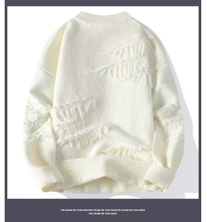 Maglione invernale da uomo alla moda, tinta unita, versatile, girocollo, manica lunga, strato di base spesso, stile giapponese, pigro_voghion.com