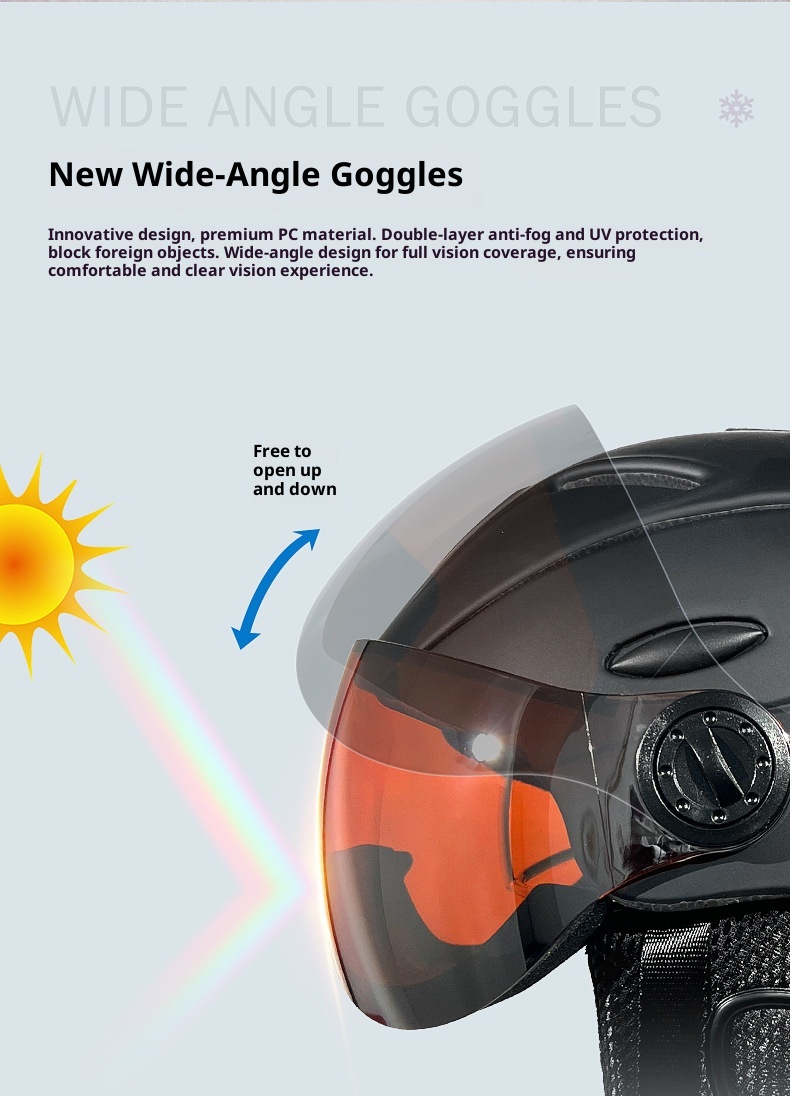 001 Moon Cross-Border E-Commerce Sicherheit mit Skibrille, einteiliger, geformter Unisex-Skihelm_voghion.com