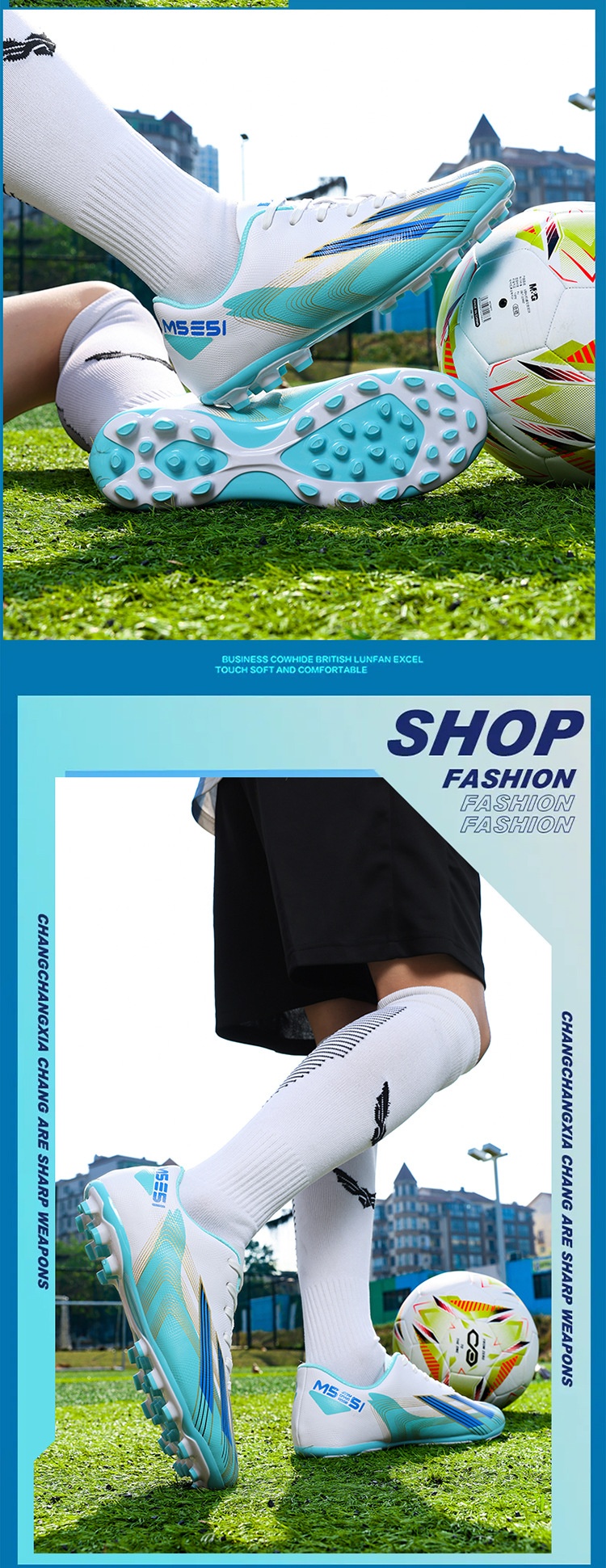 ShoeGlobe Vente en gros transfrontalière de chaussures de football pour hommes, femmes, jeunes, élèves du primaire et du secondaire, enfants, crampons cassés_voghion.com