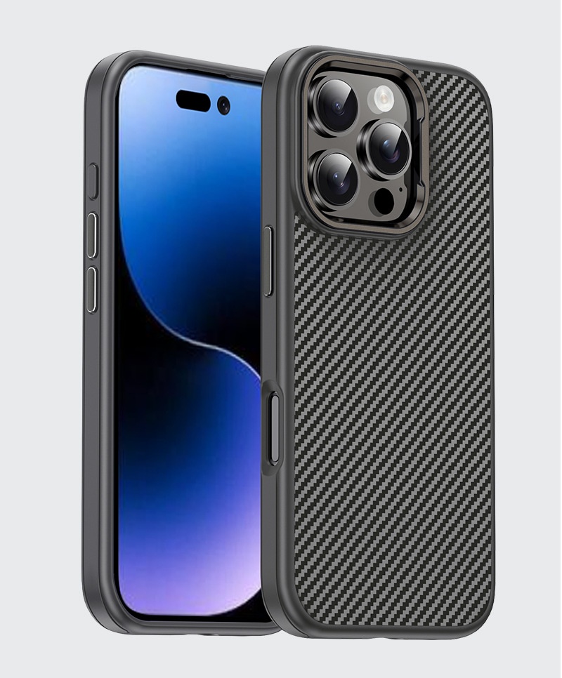 TechGlobe Adatto per il telefono cellulare 16promax Nuova custodia protettiva anti-caduta per iPhone 16pro, 16plus in fibra di carbonio_voghion.com