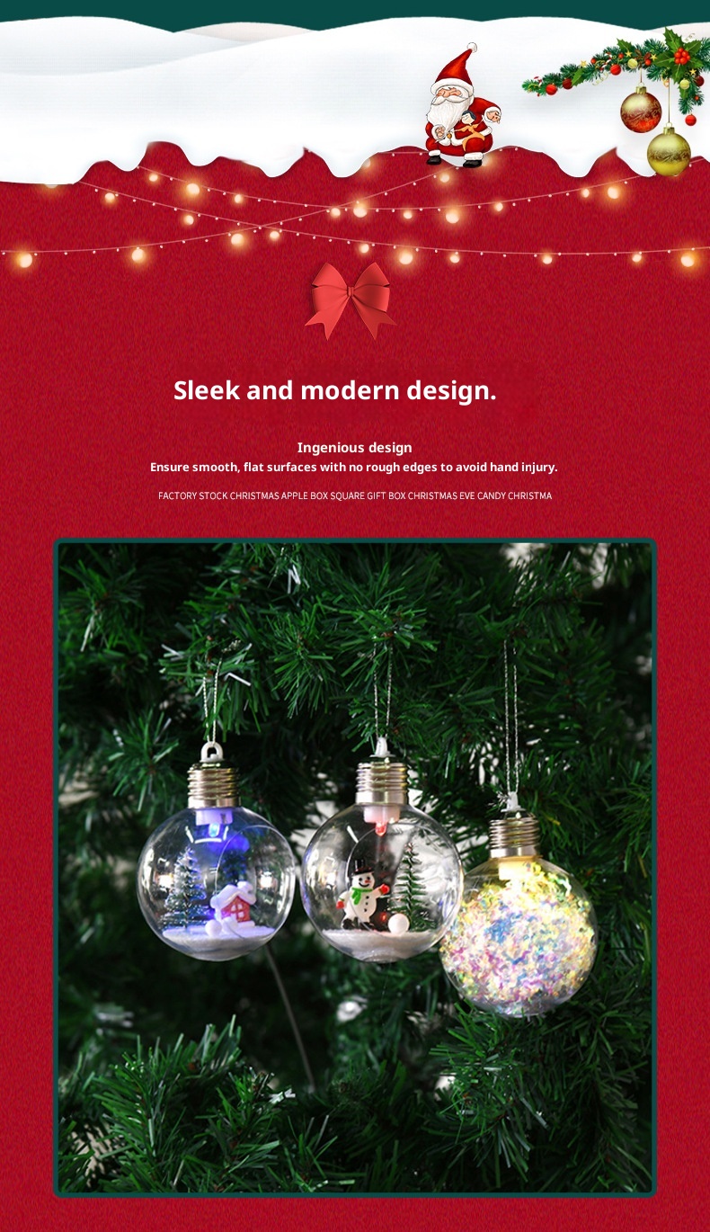 Boule lumineuse transparente à suspendre pour fenêtre - Décoration de Noël Lillian_voghion.com