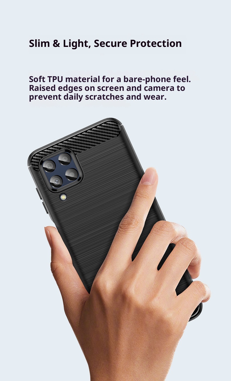 TechGlobe - Funda protectora suave cepillada de cobertura completa para Galaxy Jump2 y Samsung M53_voghion.com