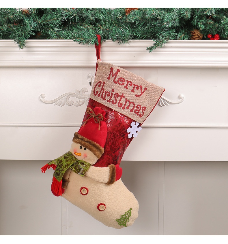 Lillian Big Head Doll Hong Kong Love 3D Santa Claus Extra Large Thickened Christmas Socks Wholesale_voghion.com