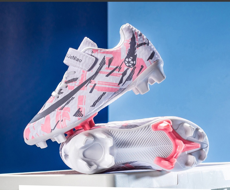 Botas de fútbol ShoeGlobe para hombre y mujer con tacos rotos, TF para adultos, zapatillas de entrenamiento para niño y niña, césped artificial AG con tacos largos_voghion.com