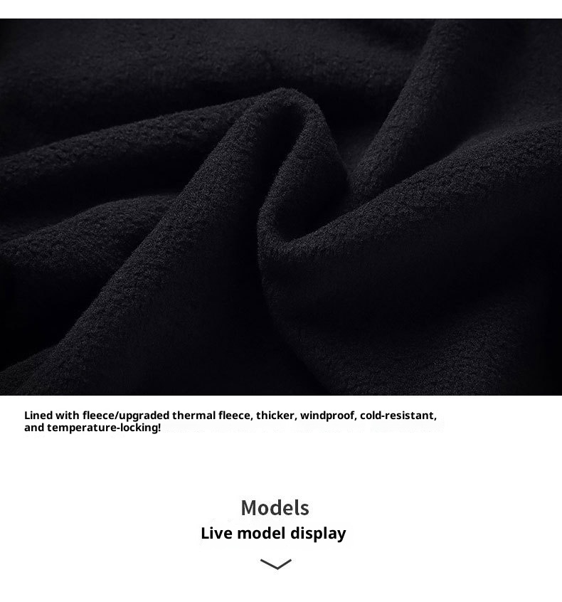 001 Plus Size Men's Outdoor Fleece Skiing Hiking Autumn Winter Thickened Warm Waterproof Wear-resistant Soft Shell Pants_voghion.com