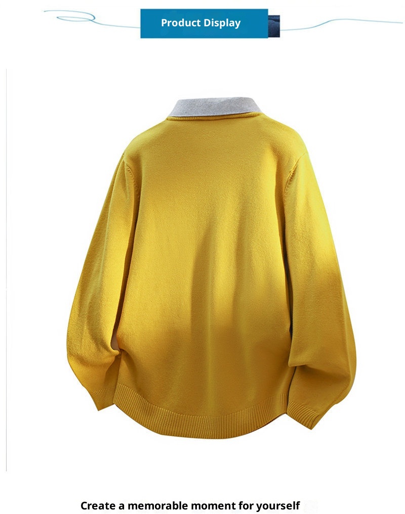 ragazzo Ragazzo Ragazzo Commercio Estero Transfrontaliero Dropshipping Trdy Nuovo 2025 Autunno Camicia Colletto Due Pezzi Maglione Pullover Per_voghion.com