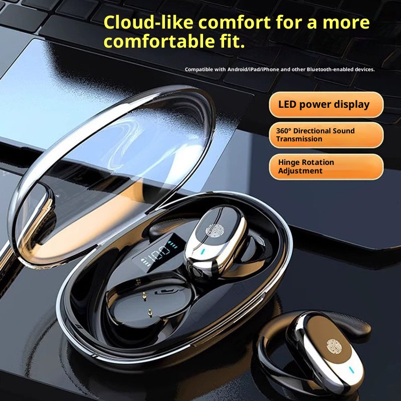 3c Cross-Border JM11 Bluetooth Wireless OWS Auricolari sportivi con cancellazione del rumore, gancio auricolare rotante, display digitale_voghion.com