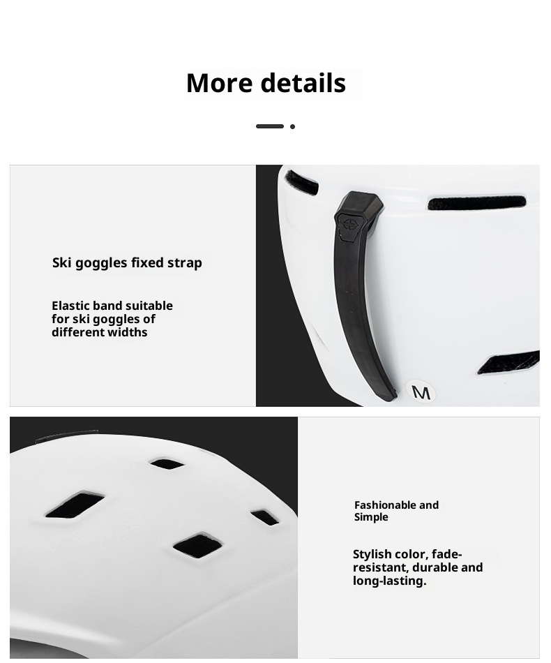 001 Einteiliger Skibrillen-Schutzhelm Outdoor-Skiausrüstung Sportausrüstung Unisex-Schneehelm_voghion.com