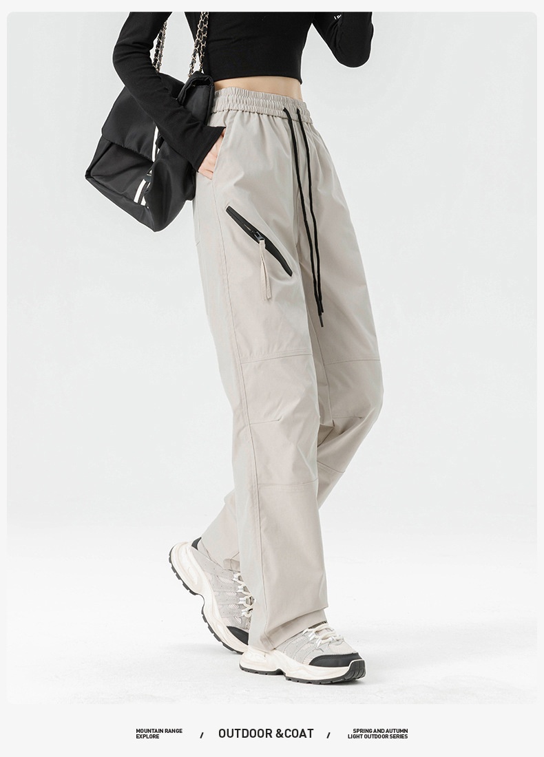 001 Woodpecker Outdoor Softshell Damskie Wiosna Lato Nowe Proste Cargo Wiatroszczelne Wodoodporne Plus Size Spodnie Casualowe Męskie_voghion.com