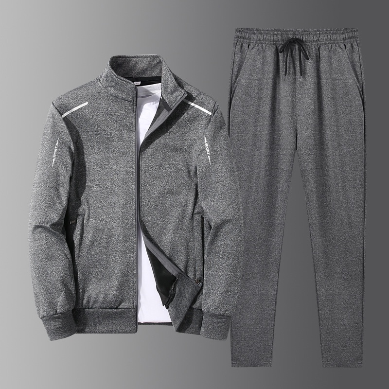 001 001 Autumn Sports Suit Men, Spring Casual Running Two-Piece Set, Youth Middle-Aged Group Suit, Bulk Purchase Sweatshirt And_voghion.com