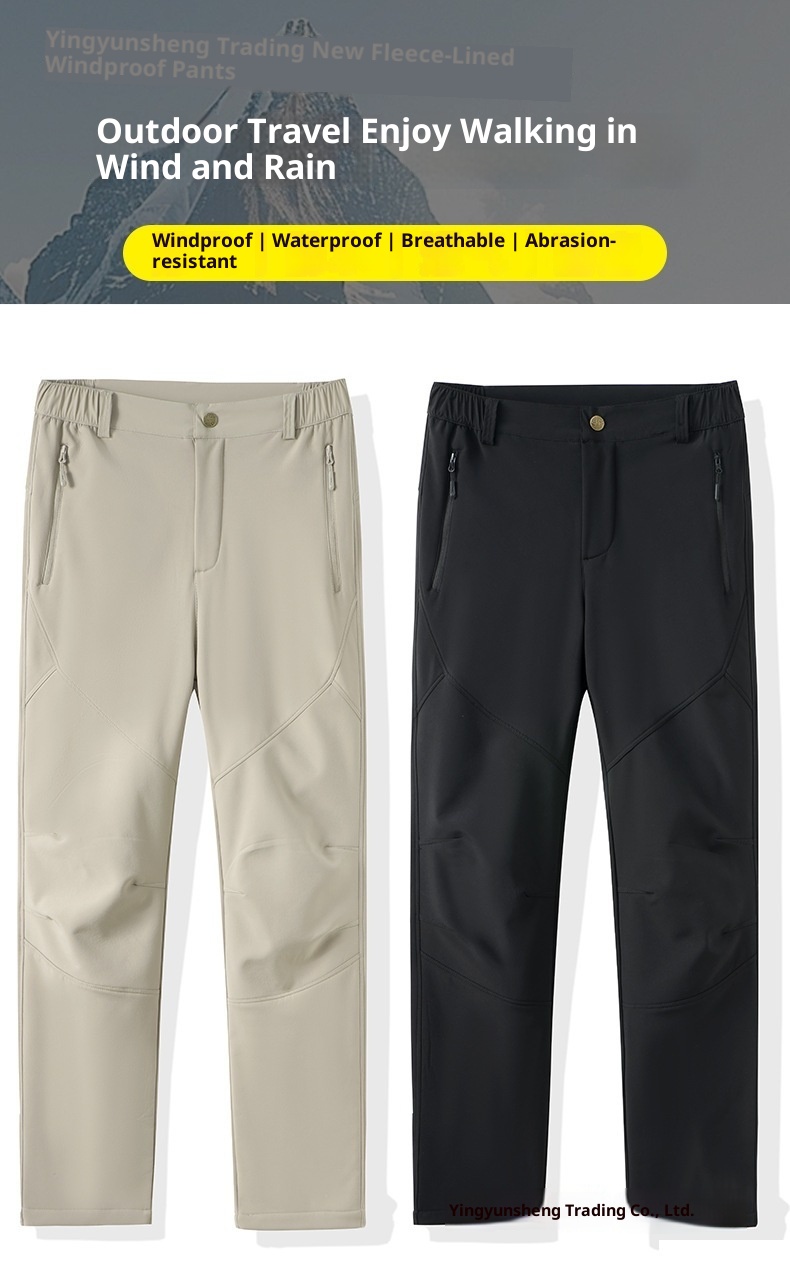 001 Autumn Winter Softshell For Men And Women, Water-Resistant, Windproof, Outdoor Fleece-Lined, Thickened, Soft Shell,_voghion.com