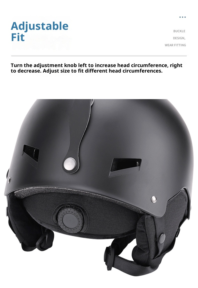 001 Zimowy kask narciarski unisex dla dorosłych, termiczny sprzęt do sportów na świeżym powietrzu, ochronna czapka bezpieczeństwa do jazdy na rolkach_voghion.com