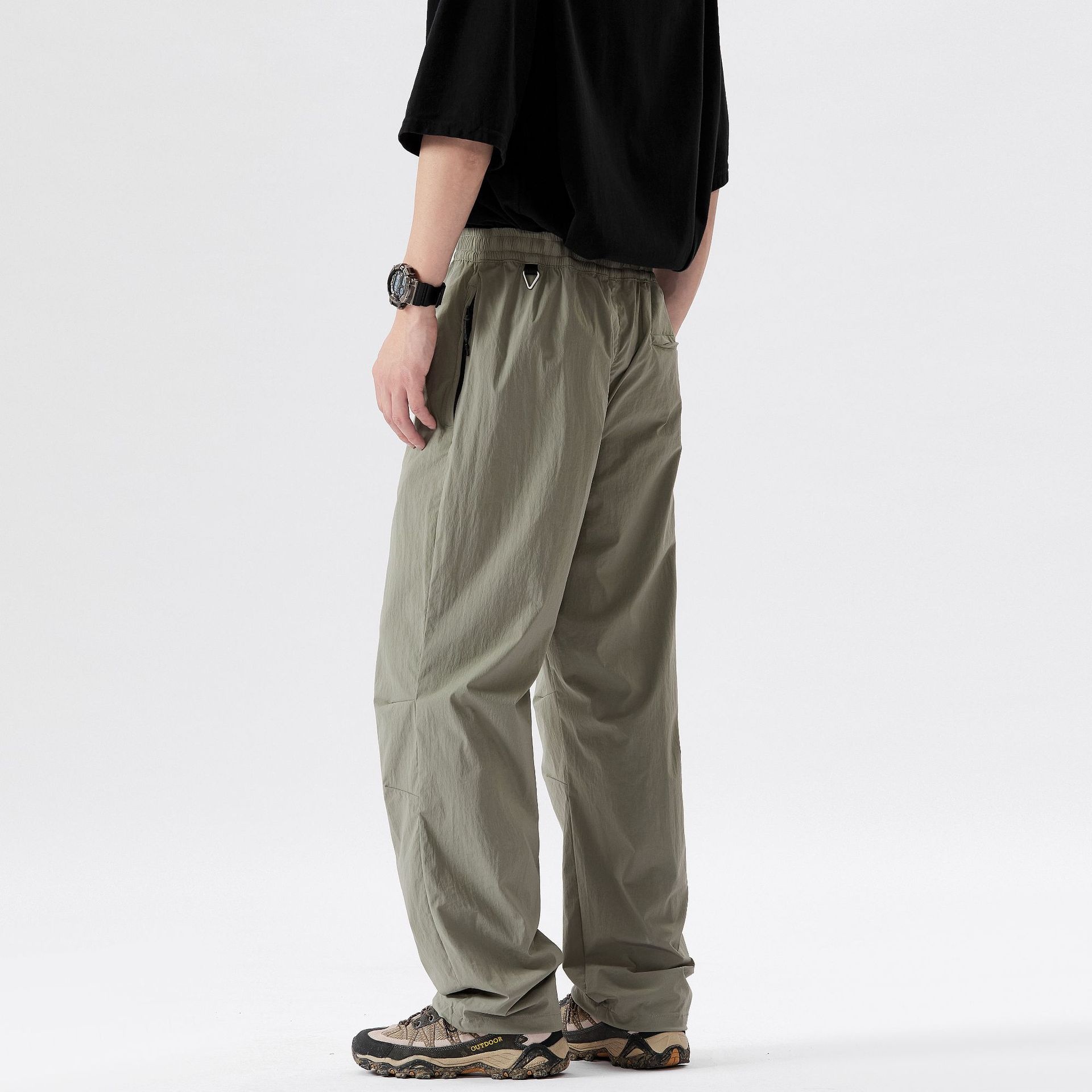 001 Summer Thin Soft Shell Tactical Paratrooper Hiking Long Outdoor Work Waterproof Windproof Pants_voghion.com