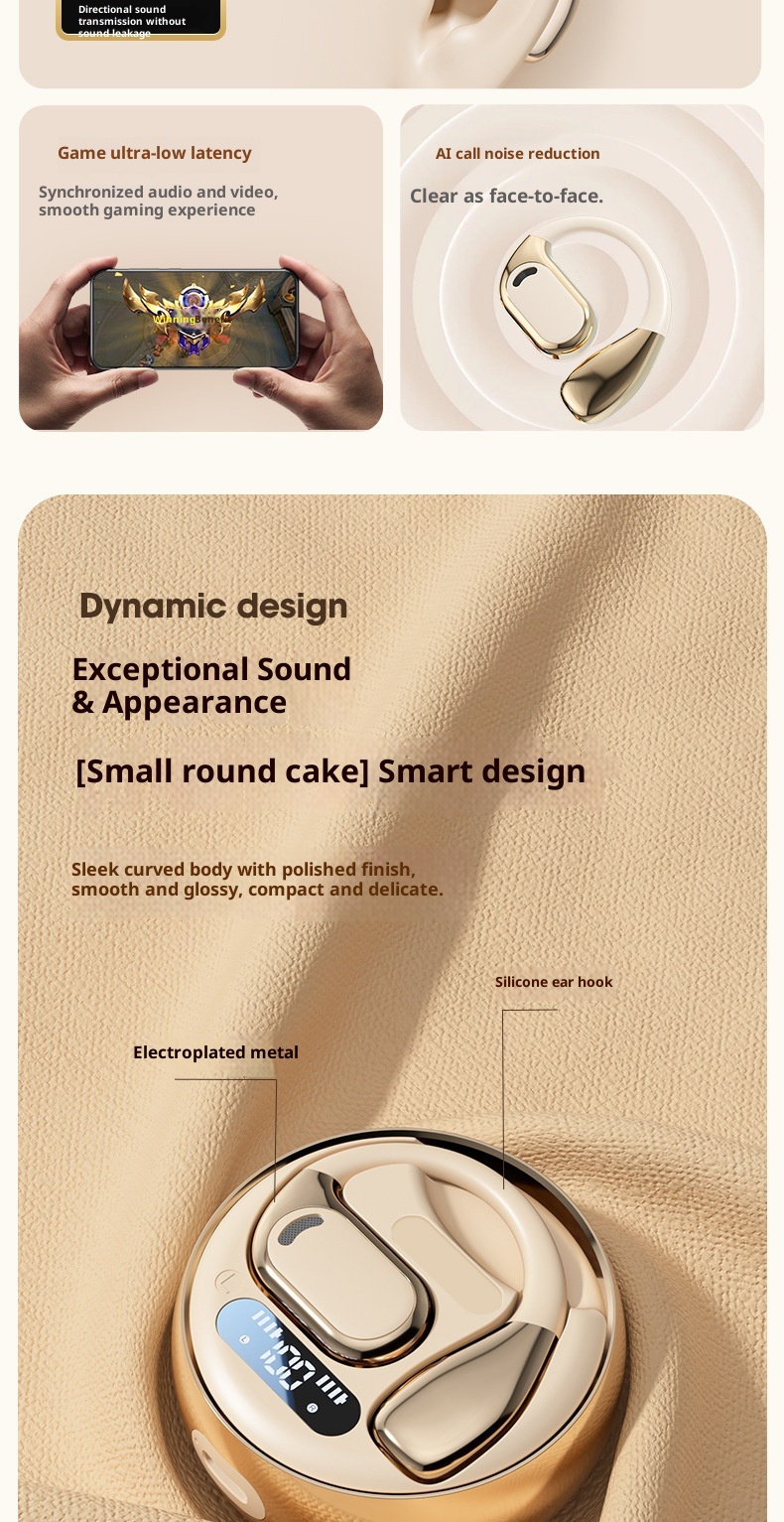 3c M76 Open Wireless AI Translation Bluetooth-oortelefoons Air Bone Conduction-oorhaak voor hardlopen en sport 5.4_voghion.com