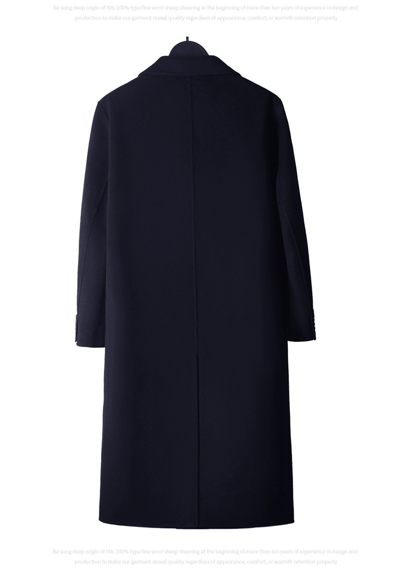 Jongen Lente Verdikte Dubbelzijdige Wol Voor Heren, Lange Overknee High-End Casual Britse Stijl Heren Wollen Jas_voghion.com