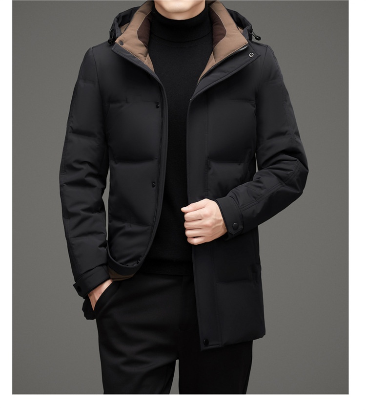 boy Daikumen Thickened 2025 Winter New Mid-Length Outdoor Hooded Down Jacket Men's Clothing_voghion.com