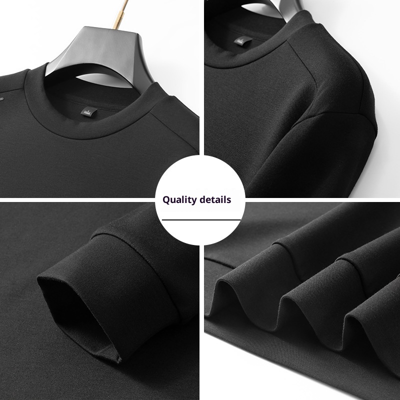 jongen 2025 Herfst Nieuwe Heren Losse Plus Size Ronde Hals Modal Lange Mouw Sweatshirt Voor Heren_voghion.com