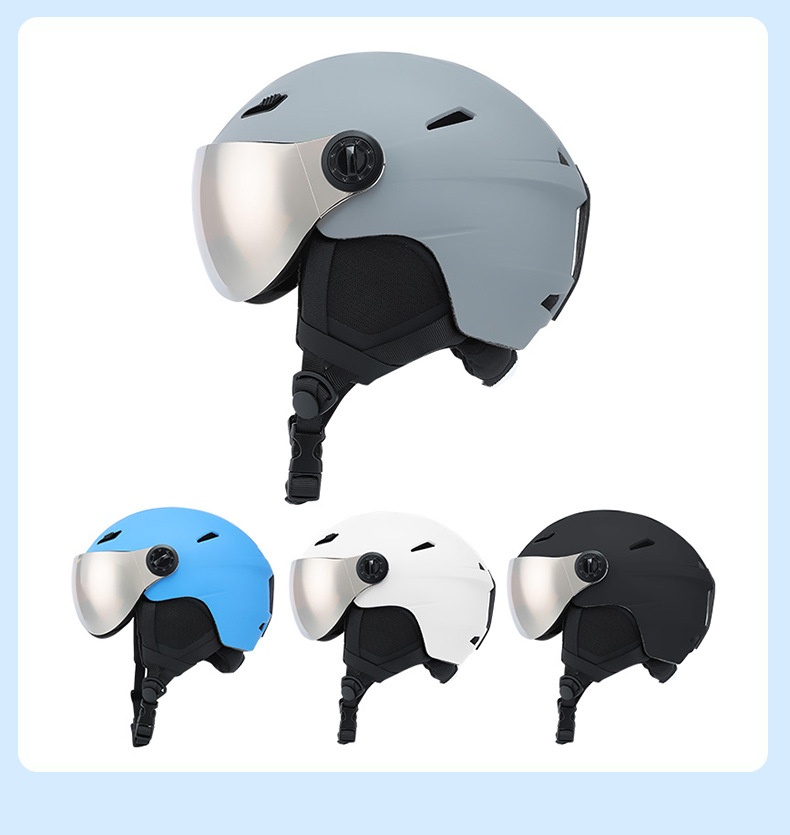 001 Ski Goggles Integrated Snow Helmet Unisex Outdoor Single And Double Board Anti-Collision Breathable 2024 New Anti-Fog_voghion.com