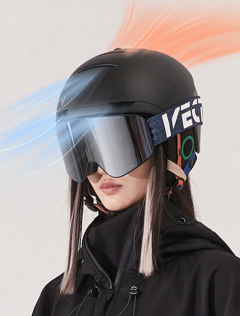 001 VECTOR Ski Anti-Collision Streamlined Split Protection Sports Outdoor Professional Snow Helmet Unisex_voghion.com