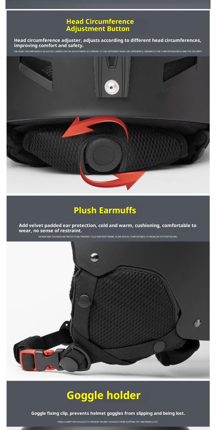 001 Verstellbarer Skihelm für Erwachsene, geeignet für Damen und Herren, warm, stoßfest, mit Sicherheitsschutz_voghion.com