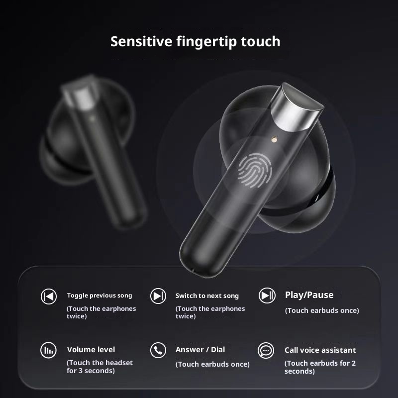 3c Cross-border AI Translation Hot-Selling True Wireless Bluetooth Earbuds Noise Cancelling In-Ear Long Battery Life Large_voghion.com