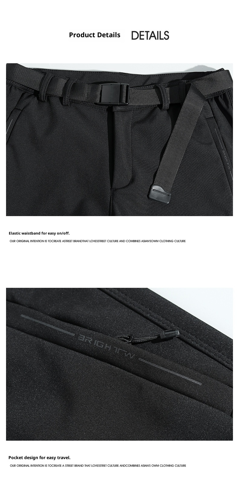 001 Outdoor Men's Waterproof Windproof Sports Soft Shell Pants With Fleece Lining For Wath, Hiking Pants, Thickened And_voghion.com