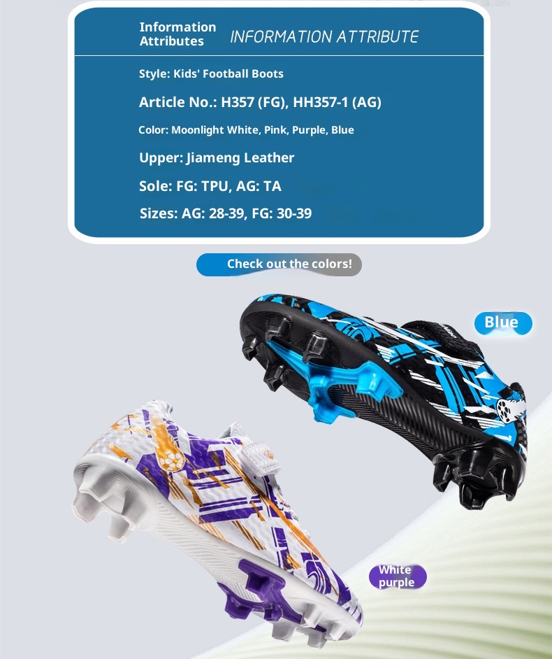 Botas de fútbol ShoeGlobe para hombre y mujer con tacos rotos, TF para adultos, zapatillas de entrenamiento para niño y niña, césped artificial AG con tacos largos_voghion.com