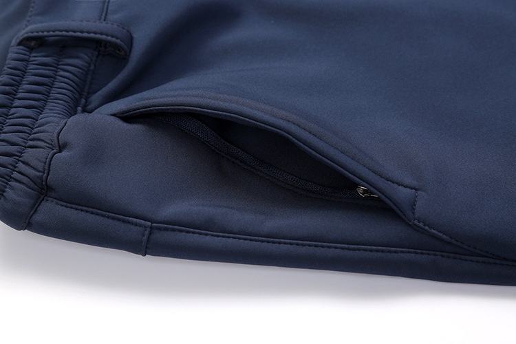 Calça Softshell Esportiva Outdoor 001 para Homens e Mulheres, Outono Inverno Cor Sólida Fleece Esqui Caminhada Calça Comprida, Grossa e_voghion.com