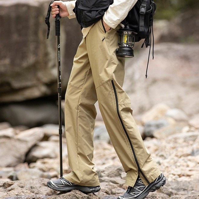 001 Spring And Autumn Outdoor Waterproof Hiking Men, Functional Zipper Straight Leg Cargo Casual Pants For Men_voghion.com