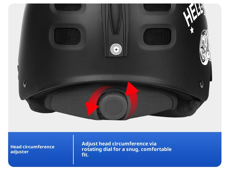 001 Skull Style Head-Mounted Ski Outdoor Adjustable Single And Double Board Sports Snow Helmet Anti-Collision Equipment_voghion.com