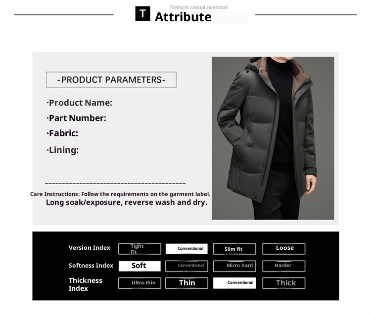 boy Daikumen Thickened 2025 Winter New Mid-Length Outdoor Hooded Down Jacket Men's Clothing_voghion.com