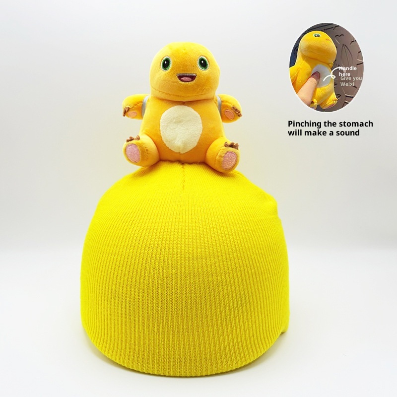 001 Bella Original Ski Cover Cartoon Kinder-Motorradhelm-Dekoration Gelber Milchdrache Rucksackstil_voghion.com