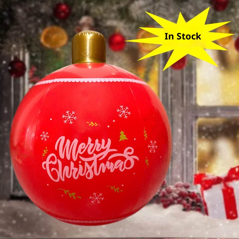 Adornos inflables para patio exterior Lillian: ambiente festivo, colgante, artículos para fiestas navideñas, bola decorativa_voghion.com