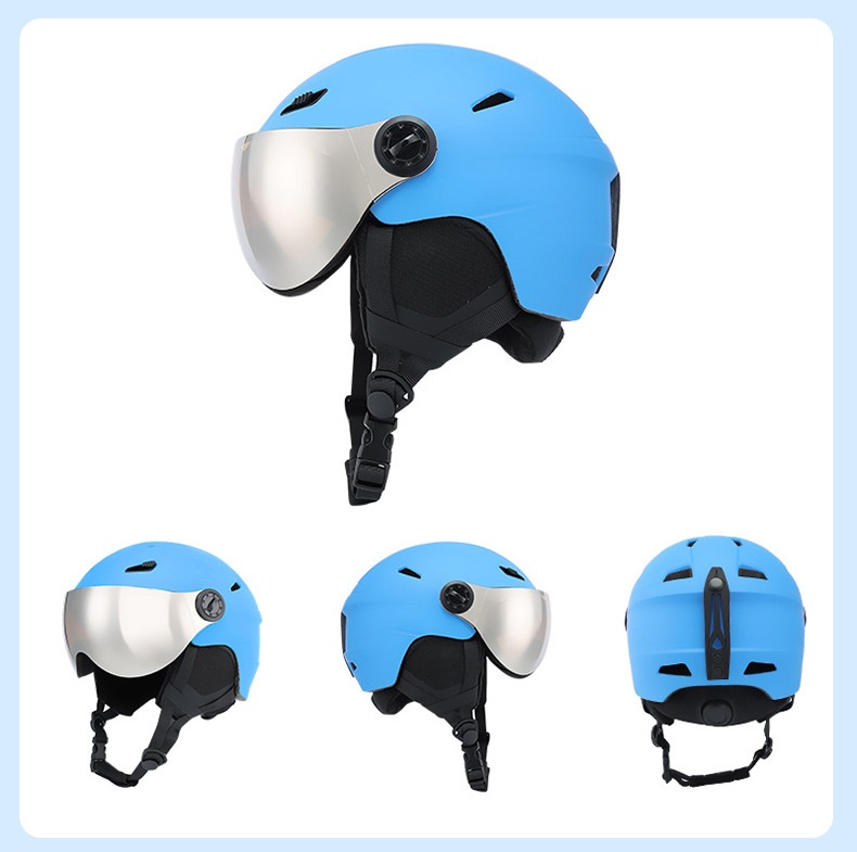 001 Ski Goggles Integrated Snow Helmet Unisex Outdoor Single And Double Board Anti-Collision Breathable 2024 New Anti-Fog_voghion.com