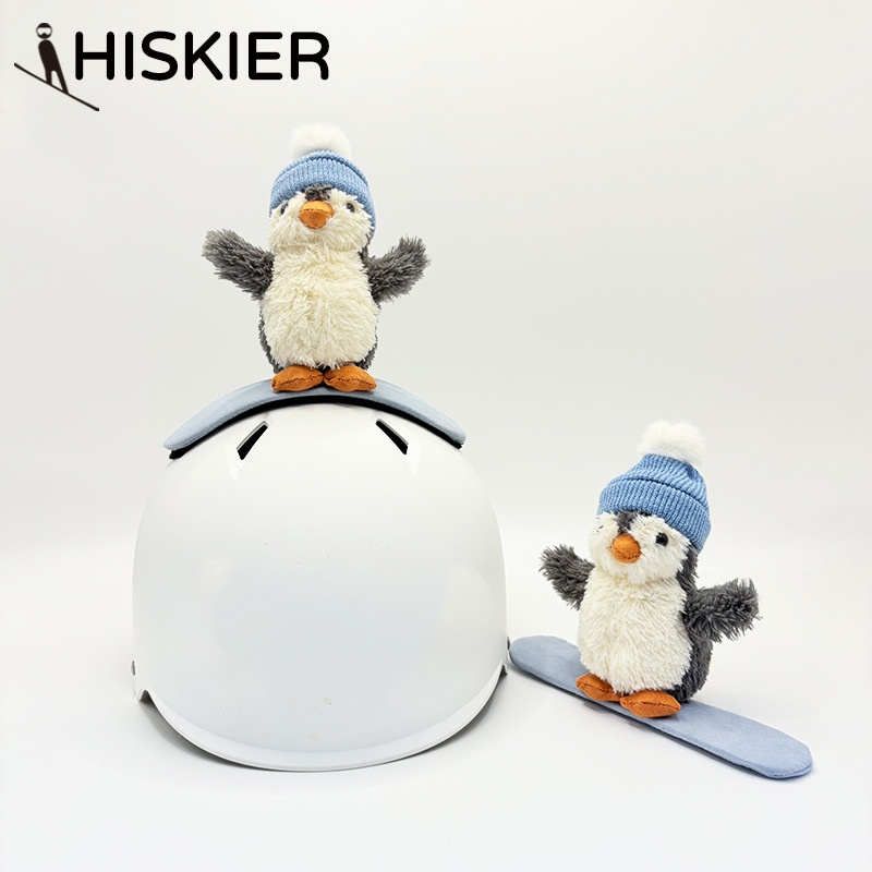001 Hiskier Snowboard Penguin Ski Helmet Decoration Ears Cartoon Plush Cute Doll Motorcycle Paraglider_voghion.com
